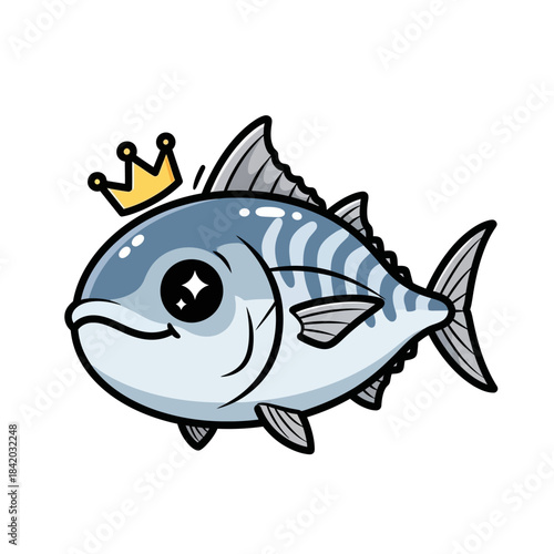 the most popular sea fish in the world kawaii illustration mackarel fish second design