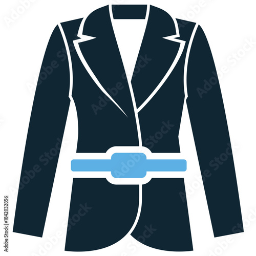 Coat icon vector for winter fashion and outerwear. Symbolizes warmth, elegance, and cold weather protection. Ideal for apparel stores and laundry services.