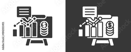 Market Research Icon Set Vector Collection Isolated In Black And White
