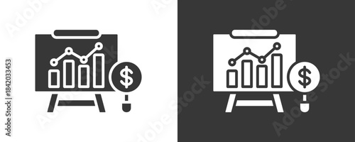 Statistical Evaluation Icon Set Vector Collection Isolated In Black And White