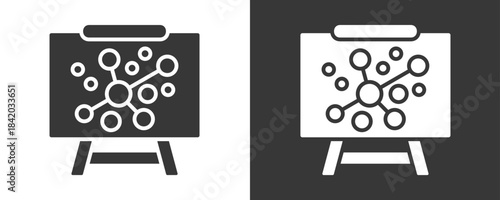 Clustering Icon Set Vector Collection Isolated In Black And White