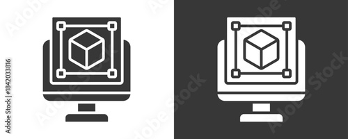 Modeling Icon Set Vector Collection Isolated In Black And White