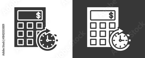 Computation Icon Set Vector Collection Isolated In Black And White