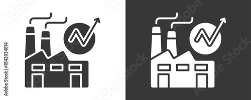 Trend Icon Set Vector Collection Isolated In Black And White