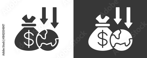 Investment Icon Set Vector Collection Isolated In Black And White