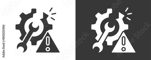 Disruption Icon Set Vector Collection Isolated In Black And White