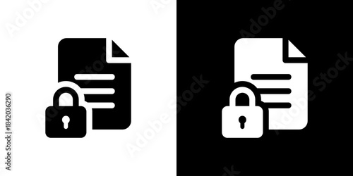 ロックされた書類のアイコン