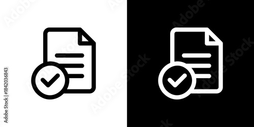 書類とチェックマークのアイコン