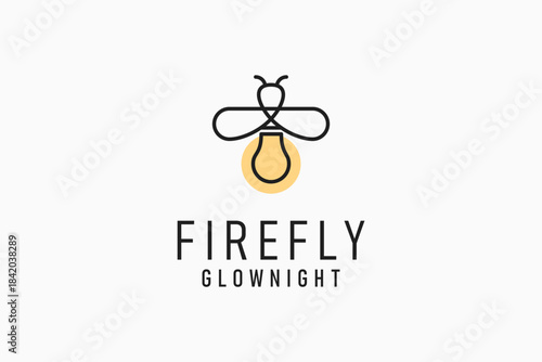 Firefly line logo symbol icon design