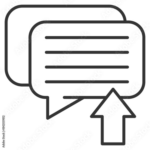Comment Section Outline Icon Vector Illustration