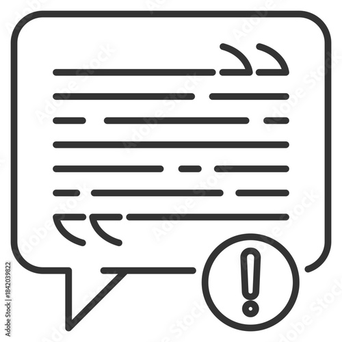 Message Outline Icon Vector Illustration