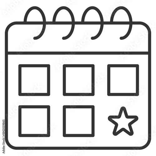 Event Outline Icon Vector Illustration