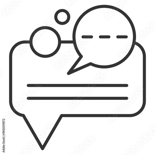 Comment Outline Icon Vector Illustration