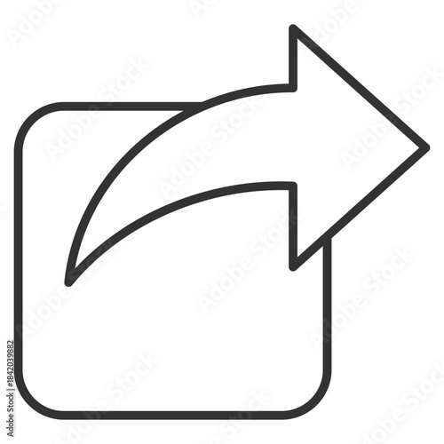 Share Outline Icon Vector Illustration