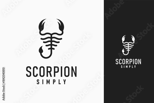 Simple scorpion logo symbol icon design
