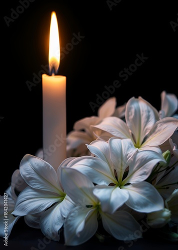 Sky funeral background with white dove copy space for text generative ai funeral flowers grief death flower loss ceremony floral sadness cemetery mourning dead