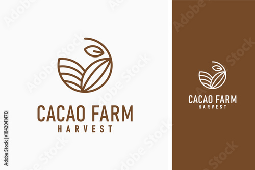 Cacao farm logo symbol icon design