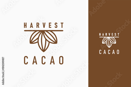 Cacao fruit logo symbol icon design