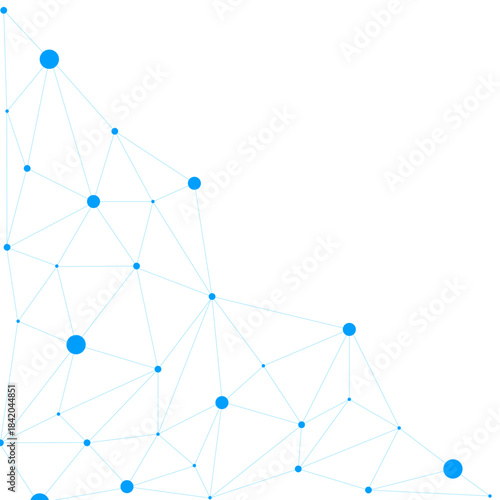 Network futuristic technology with dots and lines connection isolated on transparent background