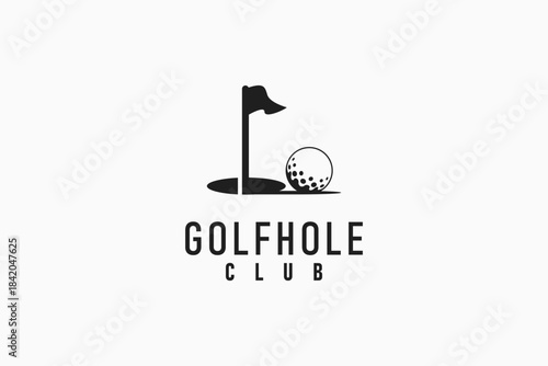 Golf hole logo symbol icon design