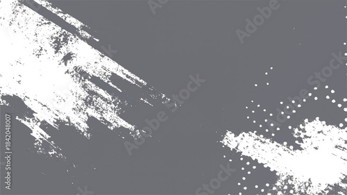 Abstract vector illustration background texture with black ink paint splatter grunge border frame design