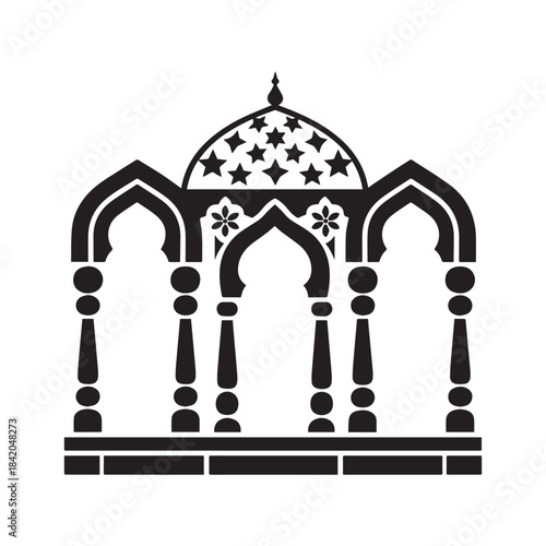 Islamic and Arabic Decorative Lanterns Ornate Festival and Holiday Design Silhouettes.