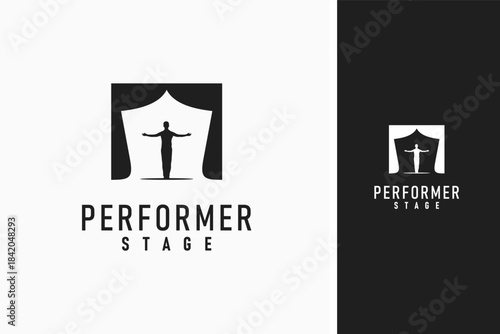 Show stage logo symbol icon design