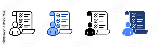 Performance Appraisal icon set multiple style collection
