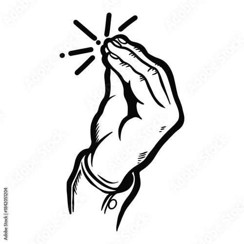 Italian Hand Gesture "Ma Che Vuoi" Vector Illustration