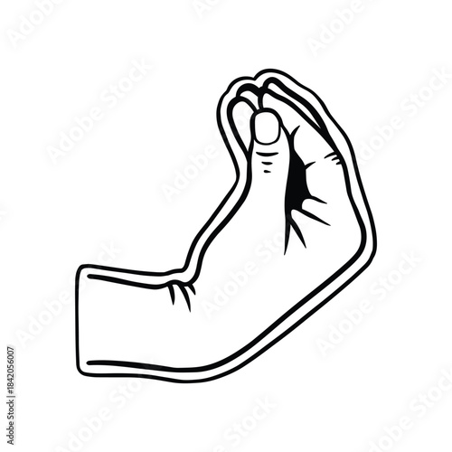 Italian Hand Gesture Vector Sticker - Ma Che Vuoi Pinched Fingers