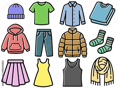 Clothes icon collection