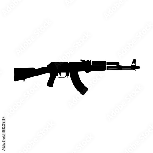 Silhouette of an assault rifle