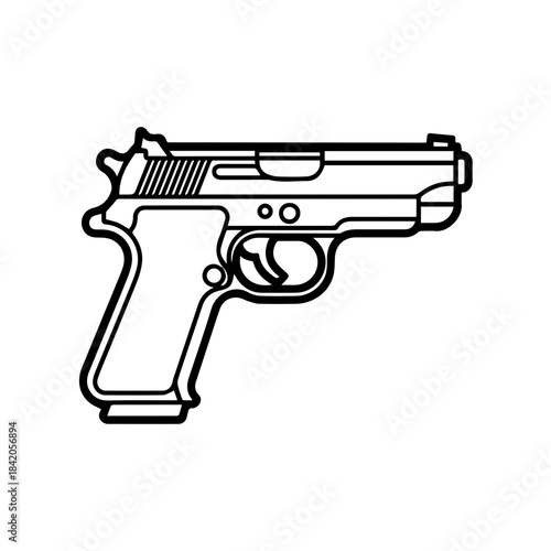 Illustrated pistol