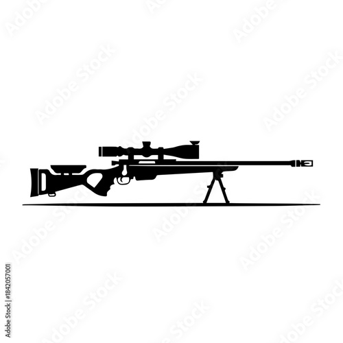 Precision sniper rifle with scope