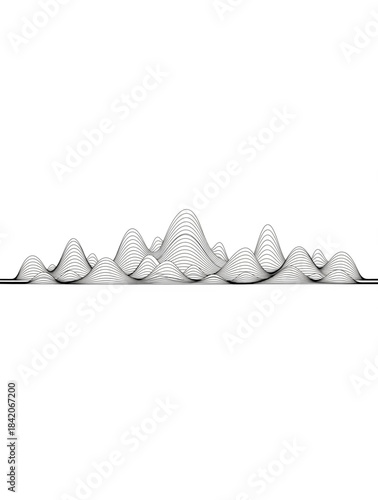 Abstract wave pattern visualization on a white background.