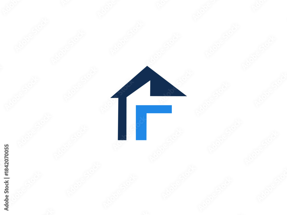 Fototapeta premium home letter F icon logo design 