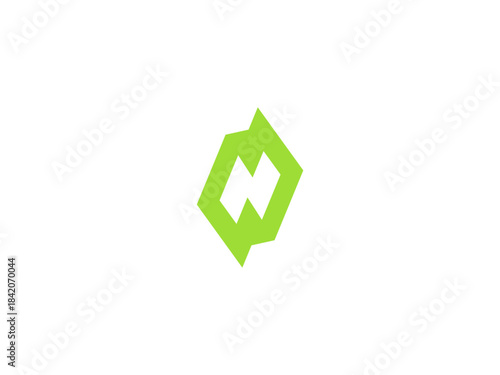 green arrow icon logo design template