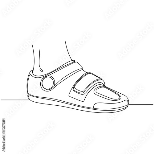 Diabetic foot care shoe with adjustable straps for comfort and support  