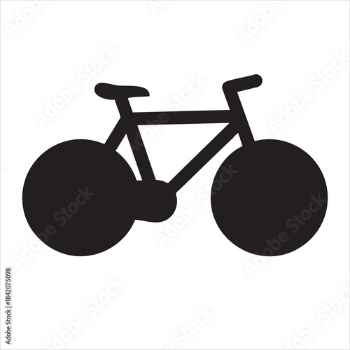 bicycle icon isolated on white