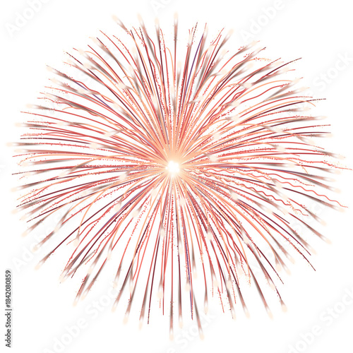 Firework display realistic isolated