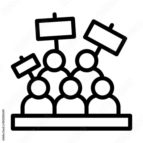 protest icon line