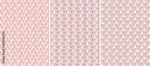 seamless pattern with cockatoos