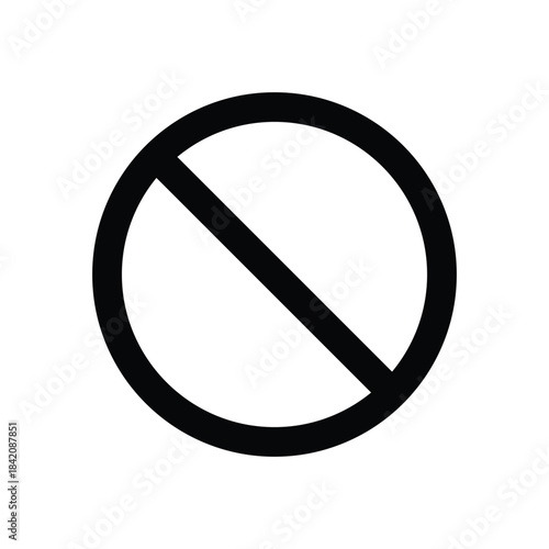 Prohibition sign, Not allowed sign isolated on transparent background
