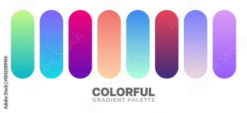 Set of vector gradient backgrounds. Covers, wallpapers, branding, business cards, social media and other projects.