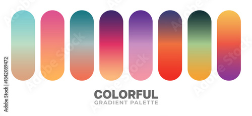 Set of vector gradient backgrounds. Covers, wallpapers, branding, business cards, social media and other projects.