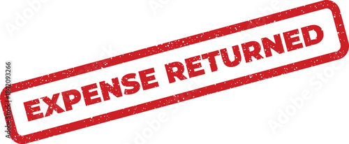 Red rectangular distressed stamp indicating an expense report has been returned for necessary corrections or resubmission