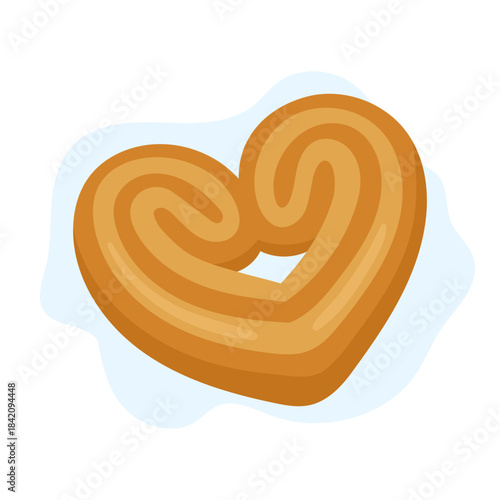 Sweet bakery mood featuring heart-shaped pastry in warm tones, pastry texture adding cozy handmade charm, inviting vibe perfect for dessert and cafe inspiration.