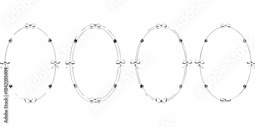 Four interconnected circular diagrams with nodes and connecting lines