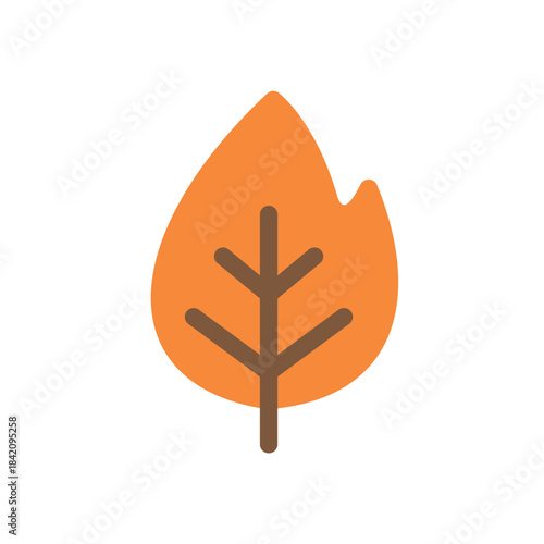 Flat wildfire fire disaster icon representing burning flames, heat danger, and emergency hazard in clean minimal style.
