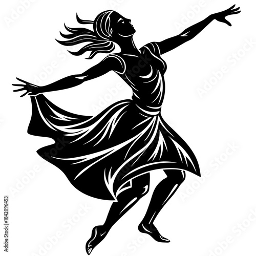 Dancer silhouette illustration Vector